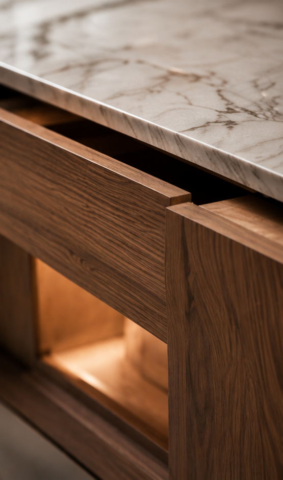 Wood finish detail